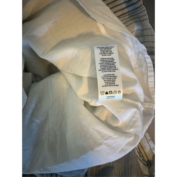 Splendid Blue White Striped Cotton Lined Long Sleeve Smocked Waist Dress Small‎ - Picture 5 of 5